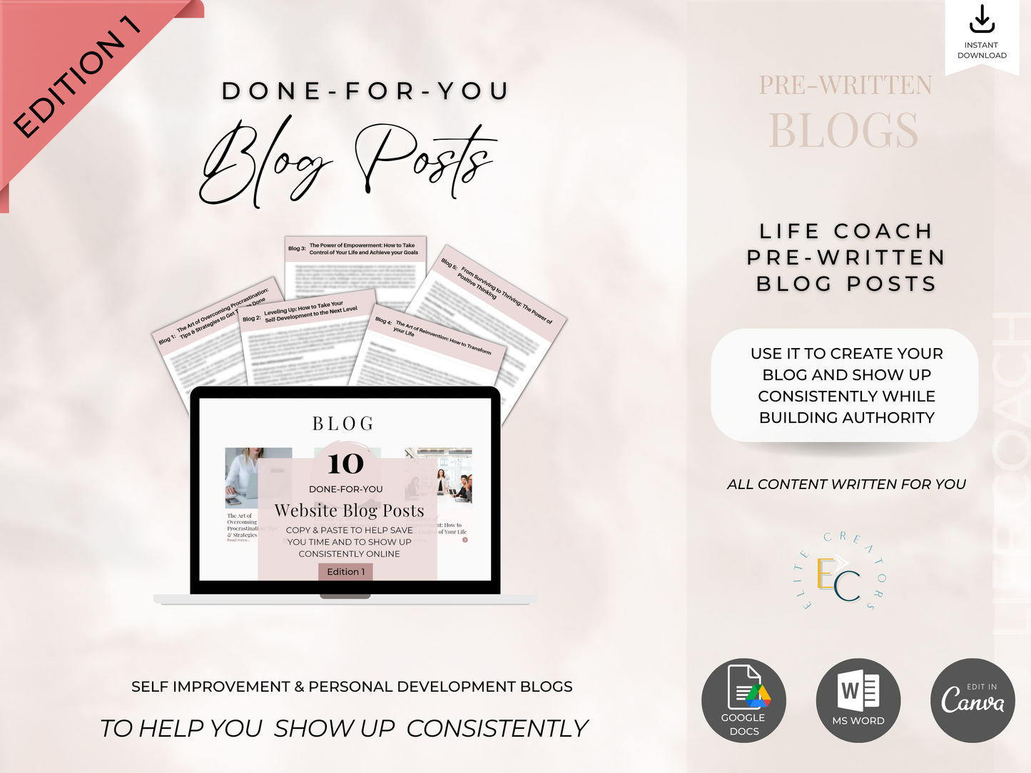 Edition 1 - PLR Blog Posts