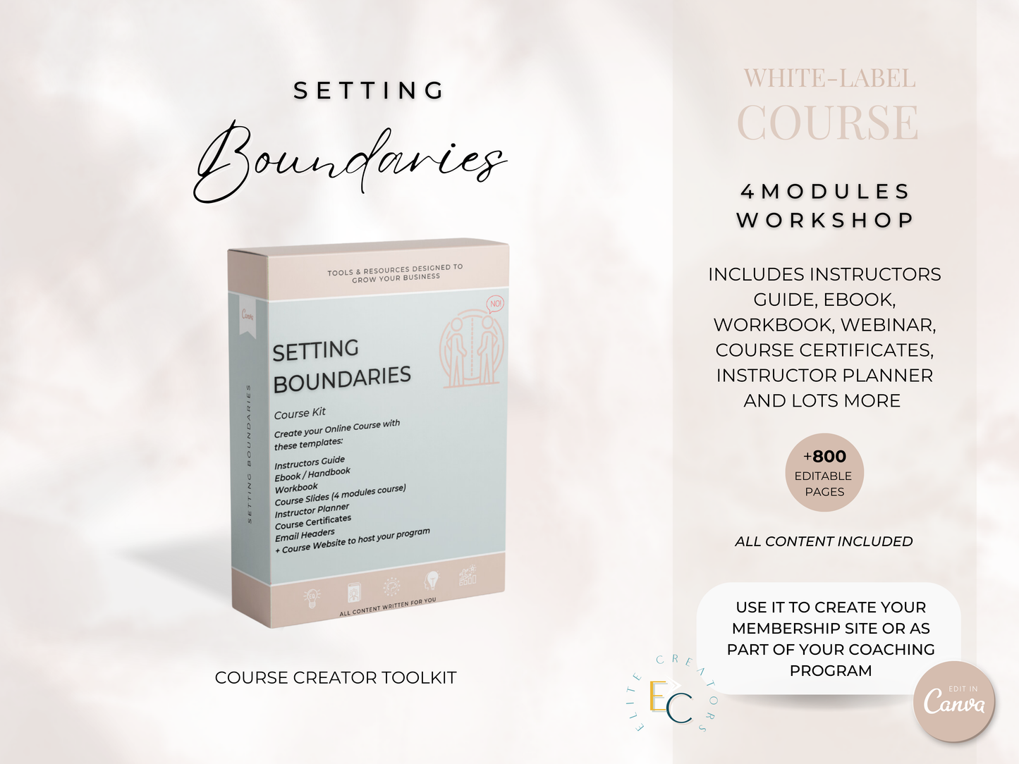 Setting Boundaries PLR Course