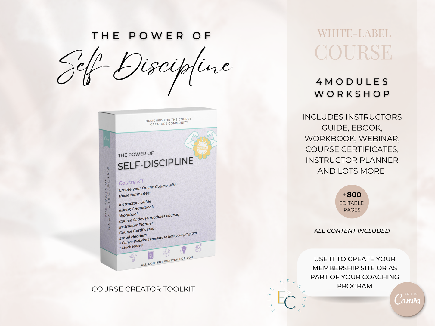 Self-Discipline PLR Course