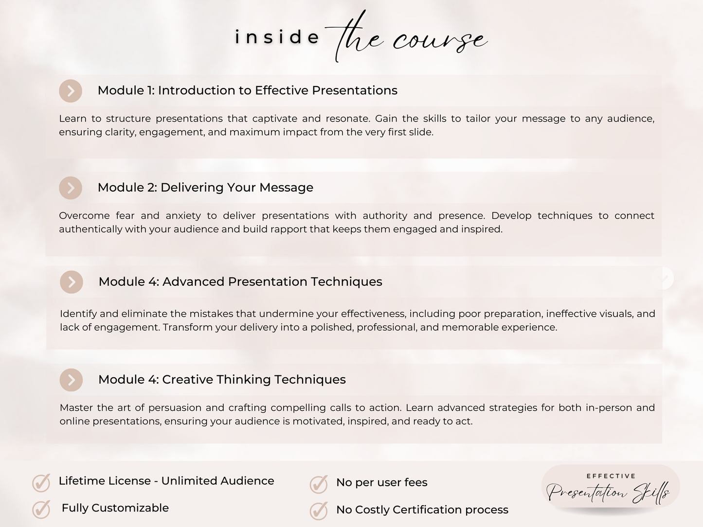 Presentation Skills PLR Course