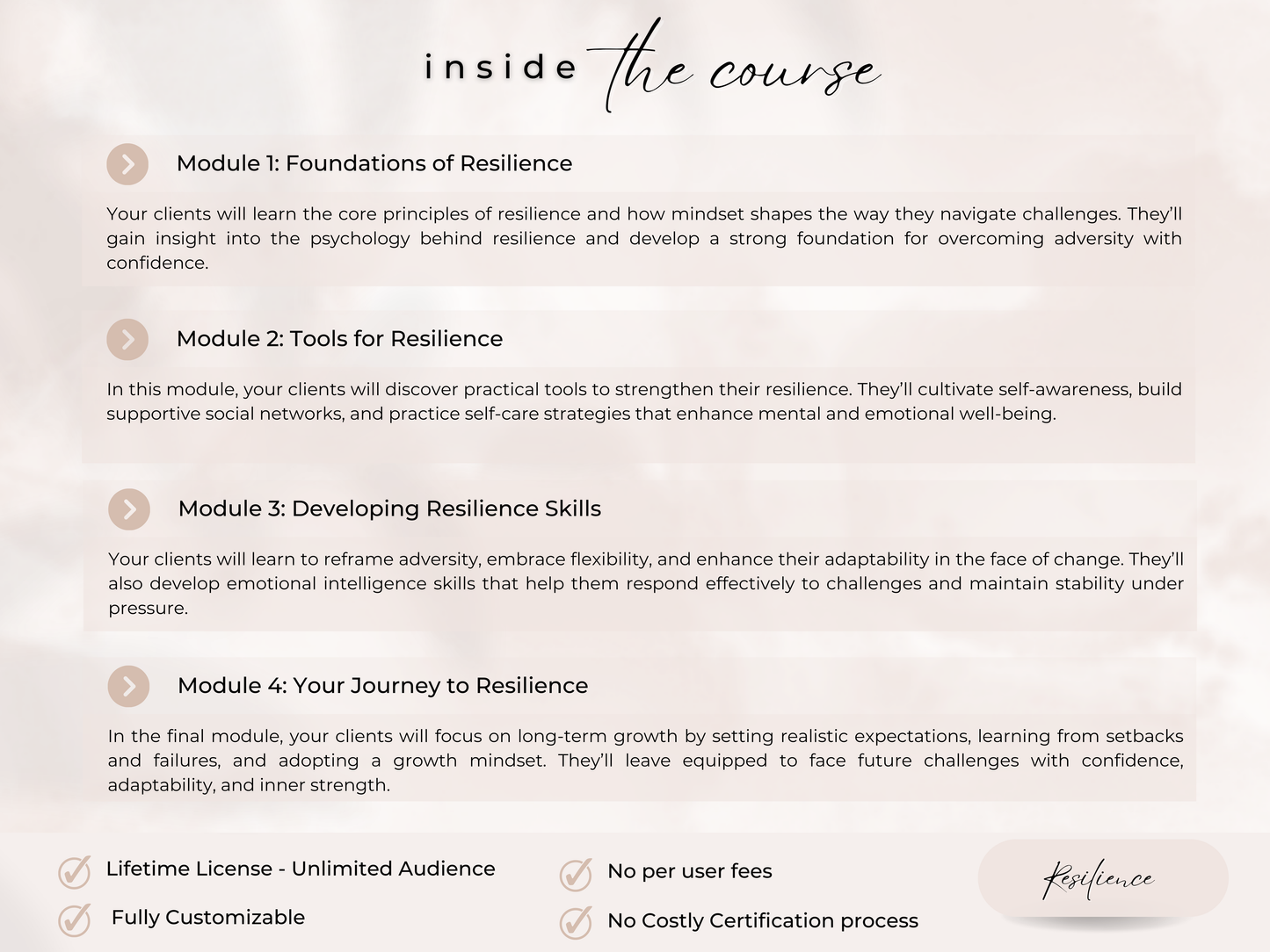 Resilience PLR Course