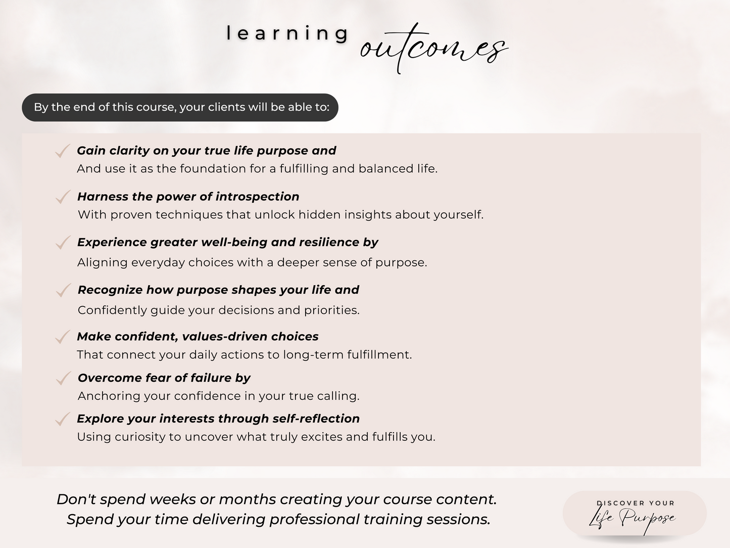 Discover Your Life Purpose PLR Course