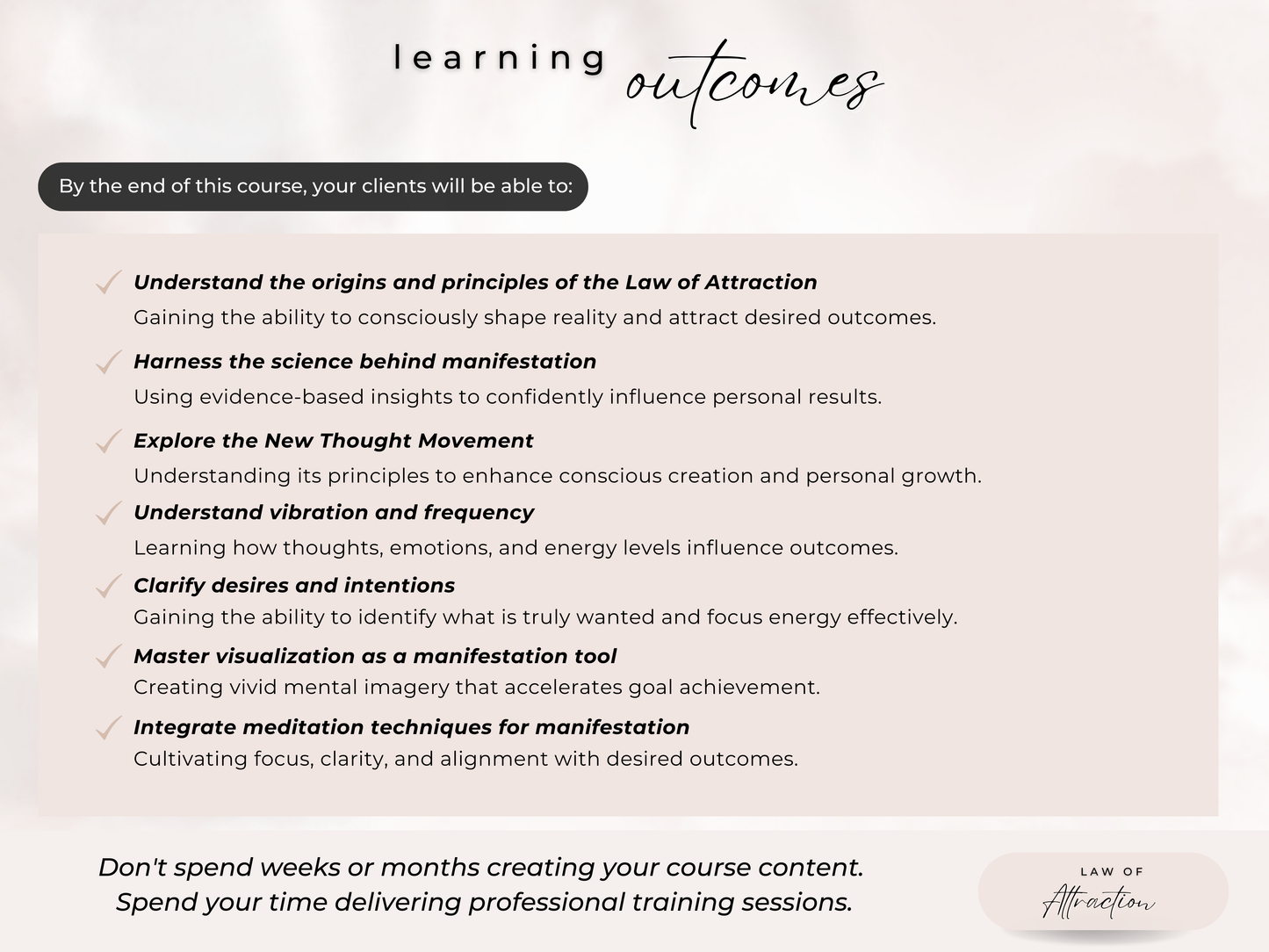 Law of Attraction PLR Course