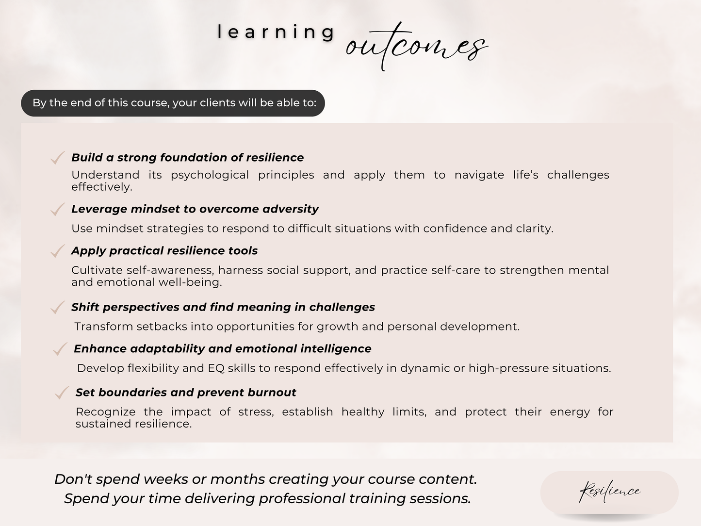 Resilience PLR Course