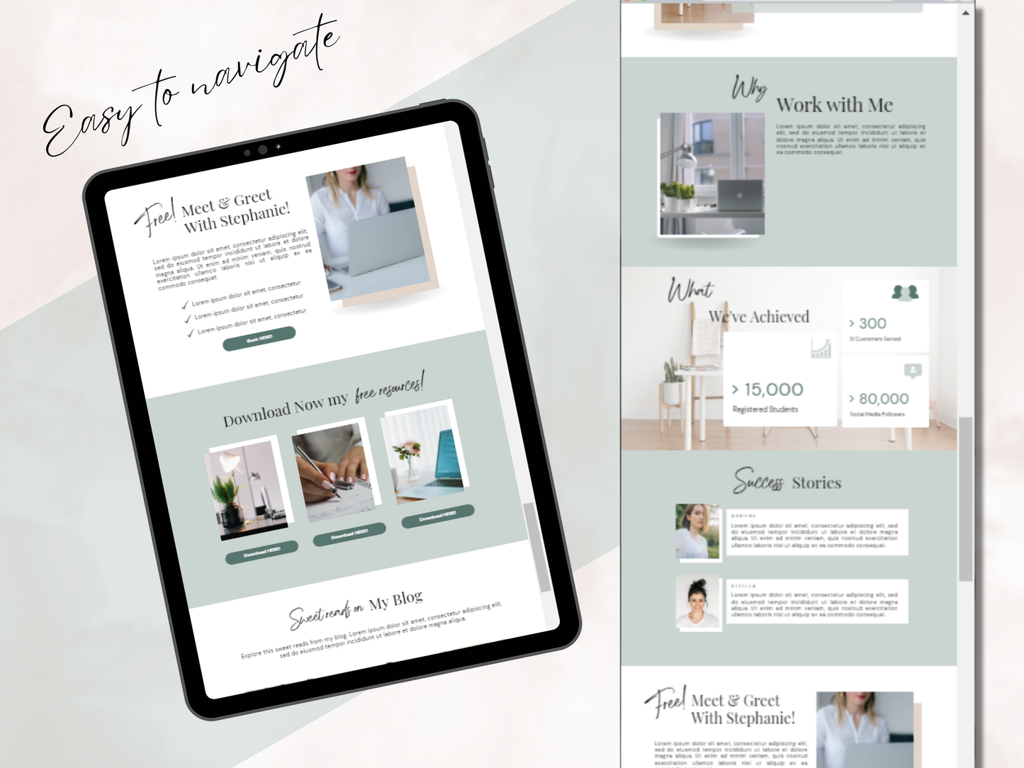 Canva Website Template - Emerald