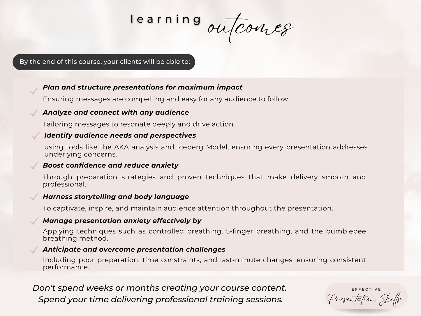 Presentation Skills PLR Course