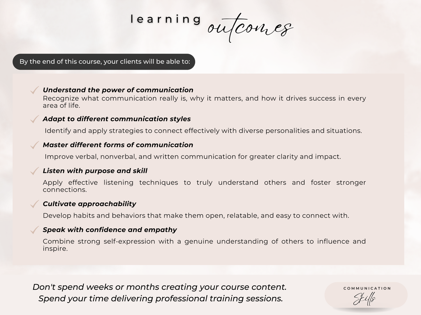 Communication Skills PLR Course