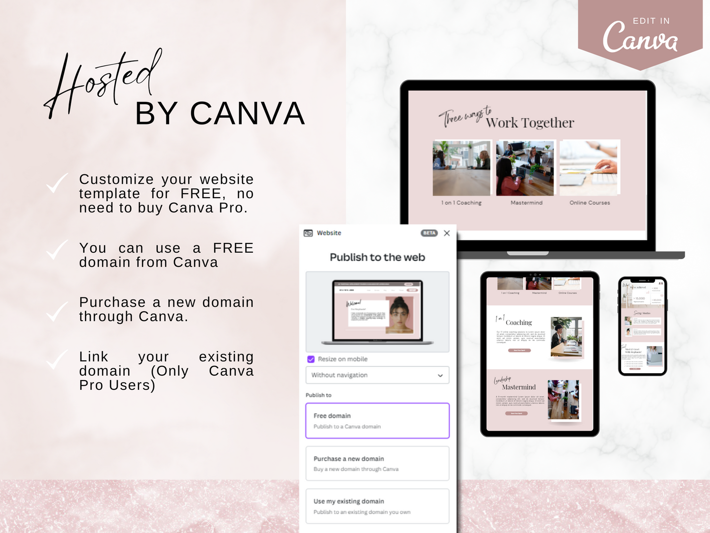 Canva Website Template - Rosie