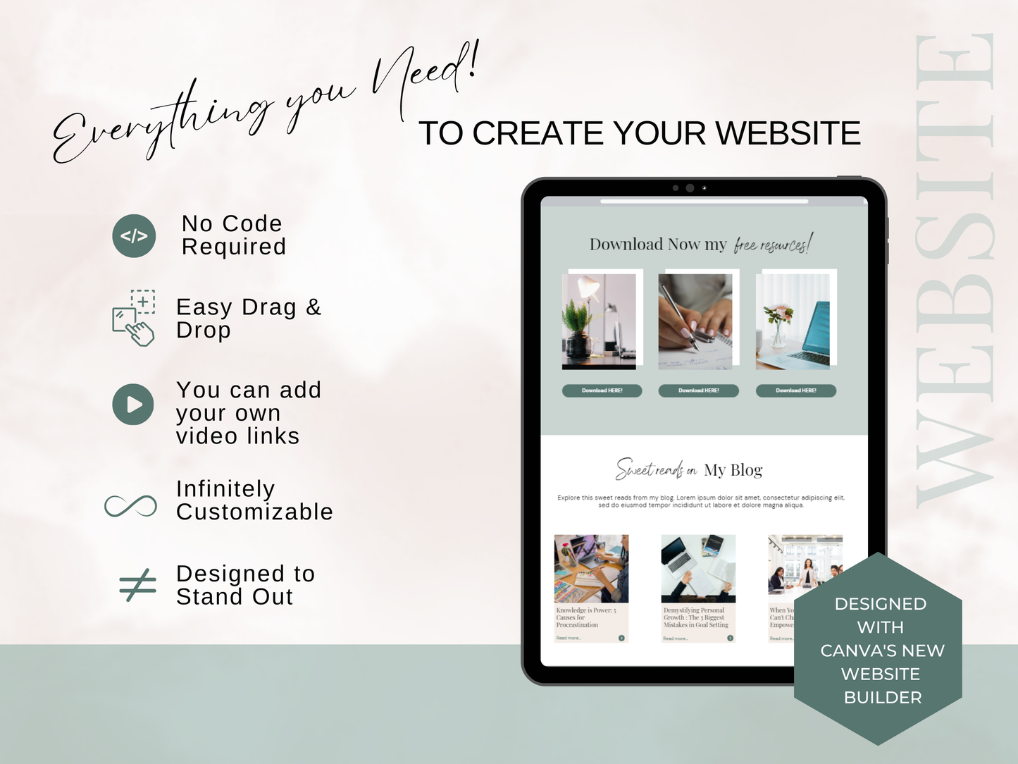 Canva Website Template - Emerald
