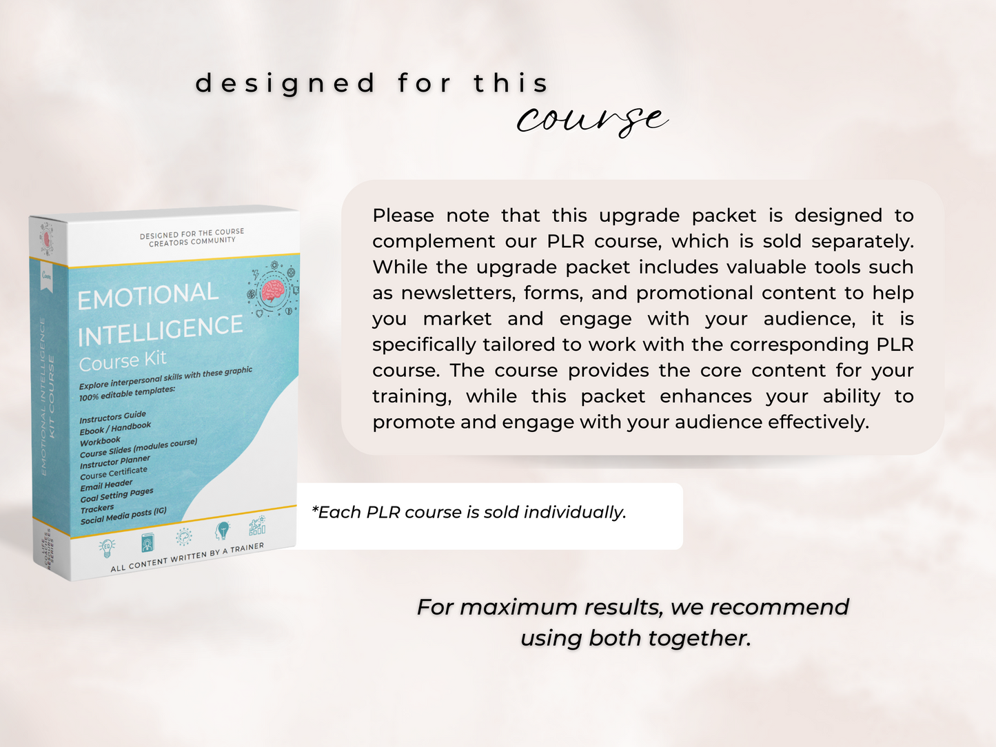 Upgrade Packet Emotional Intelligence PLR Course