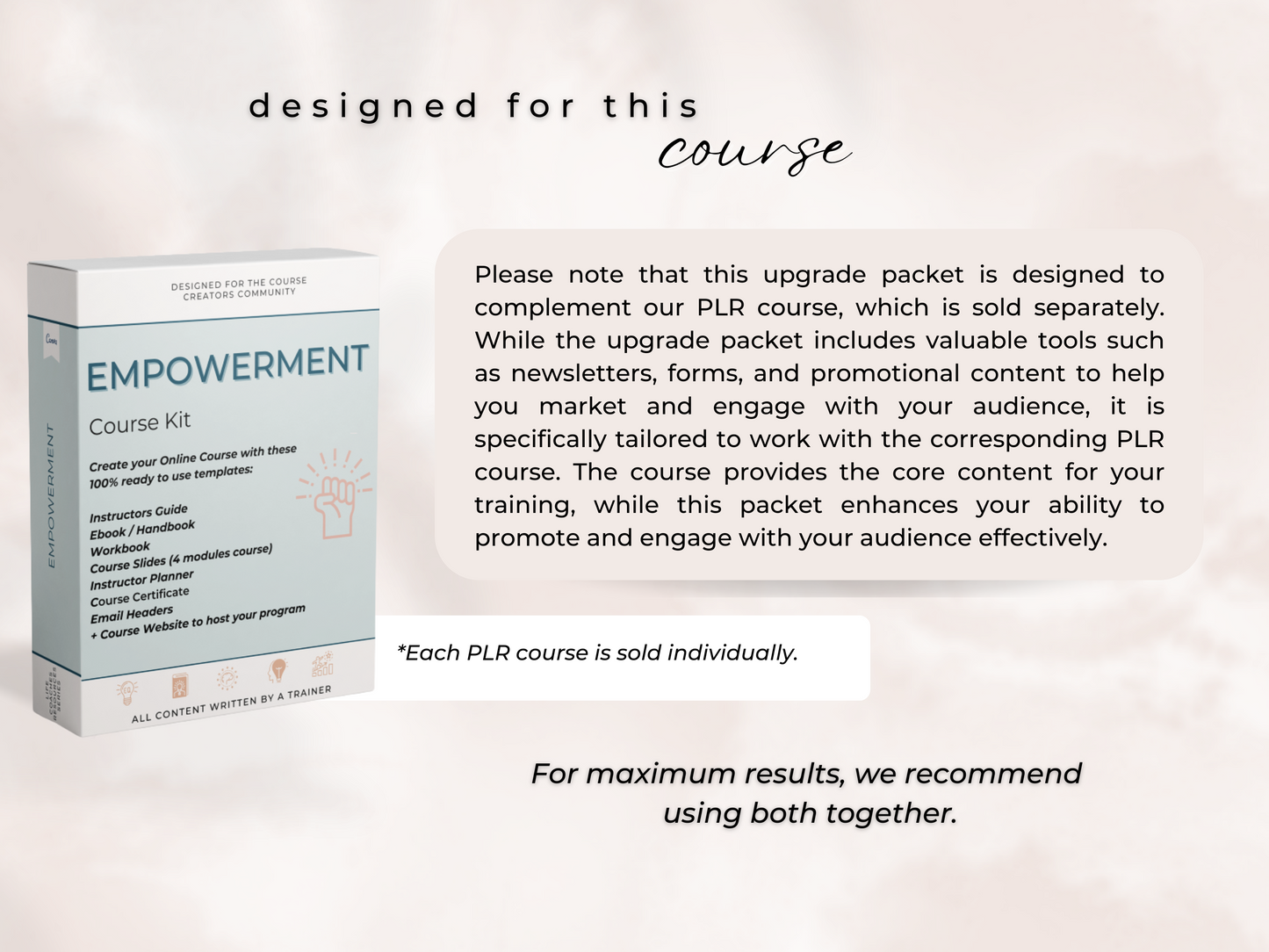 Upgrade Packet Empowerment PLR Course