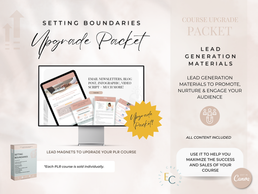 Upgrade Packet Setting Boundaries PLR Course