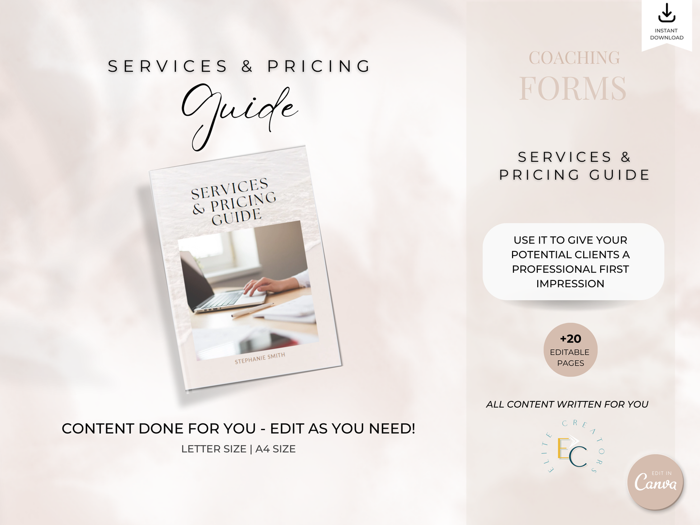 Services & Pricing Guide Workbook Templates