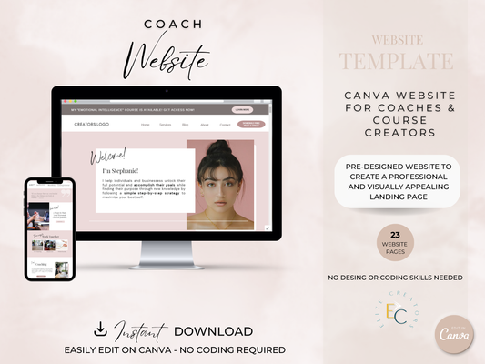 Canva Website Template - Rosie