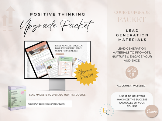 Upgrade Packet Positive Thinking PLR Course