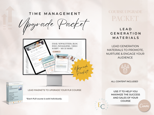 Upgrade Packet Time Management PLR Course