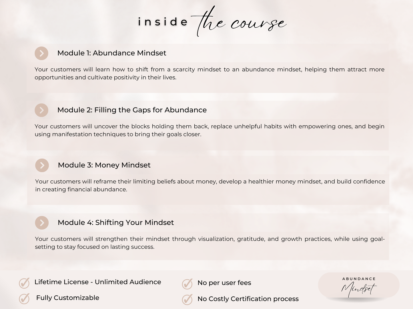 Abundance Mindset PLR Course