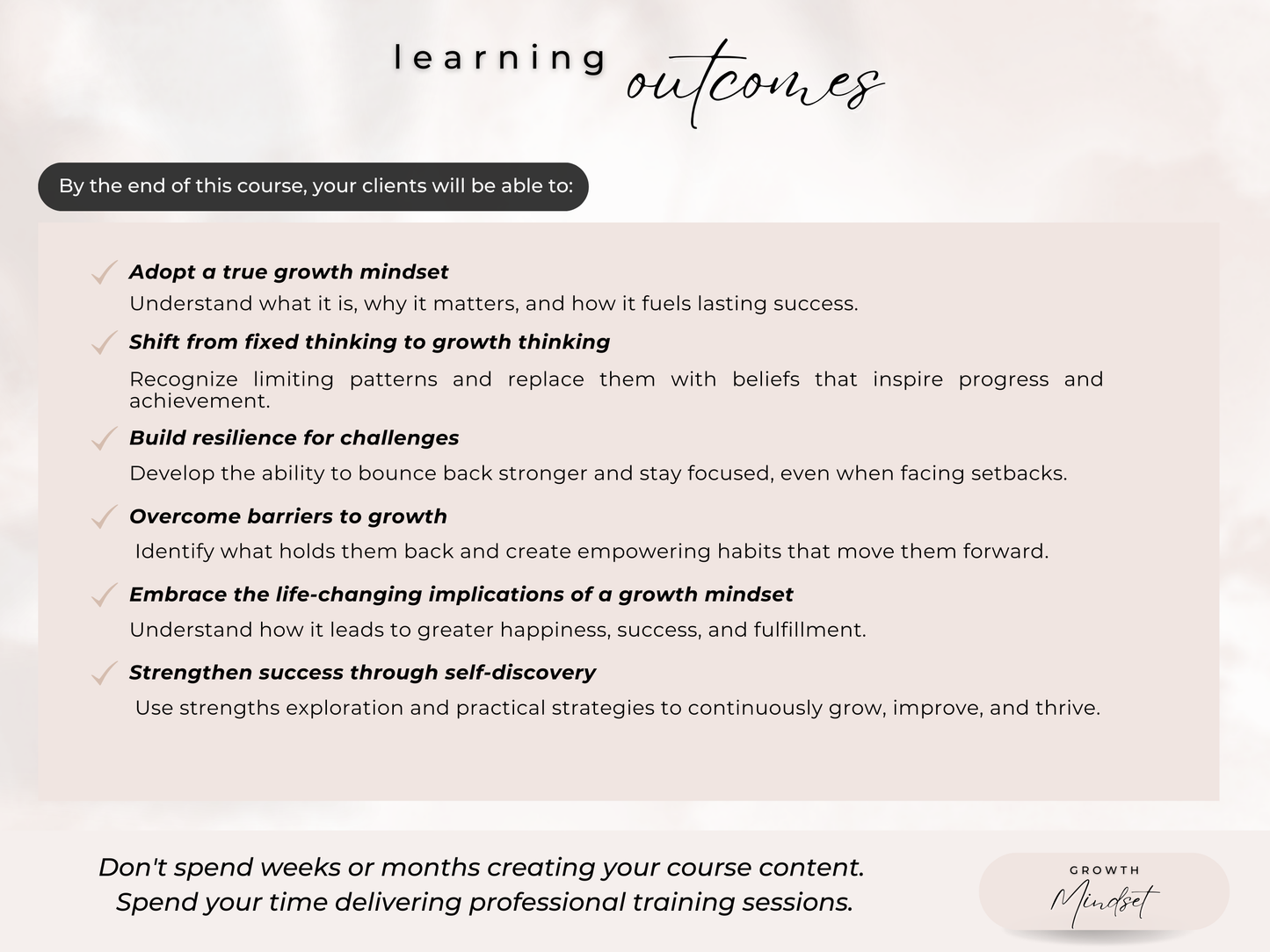 Growth Mindset PLR Course