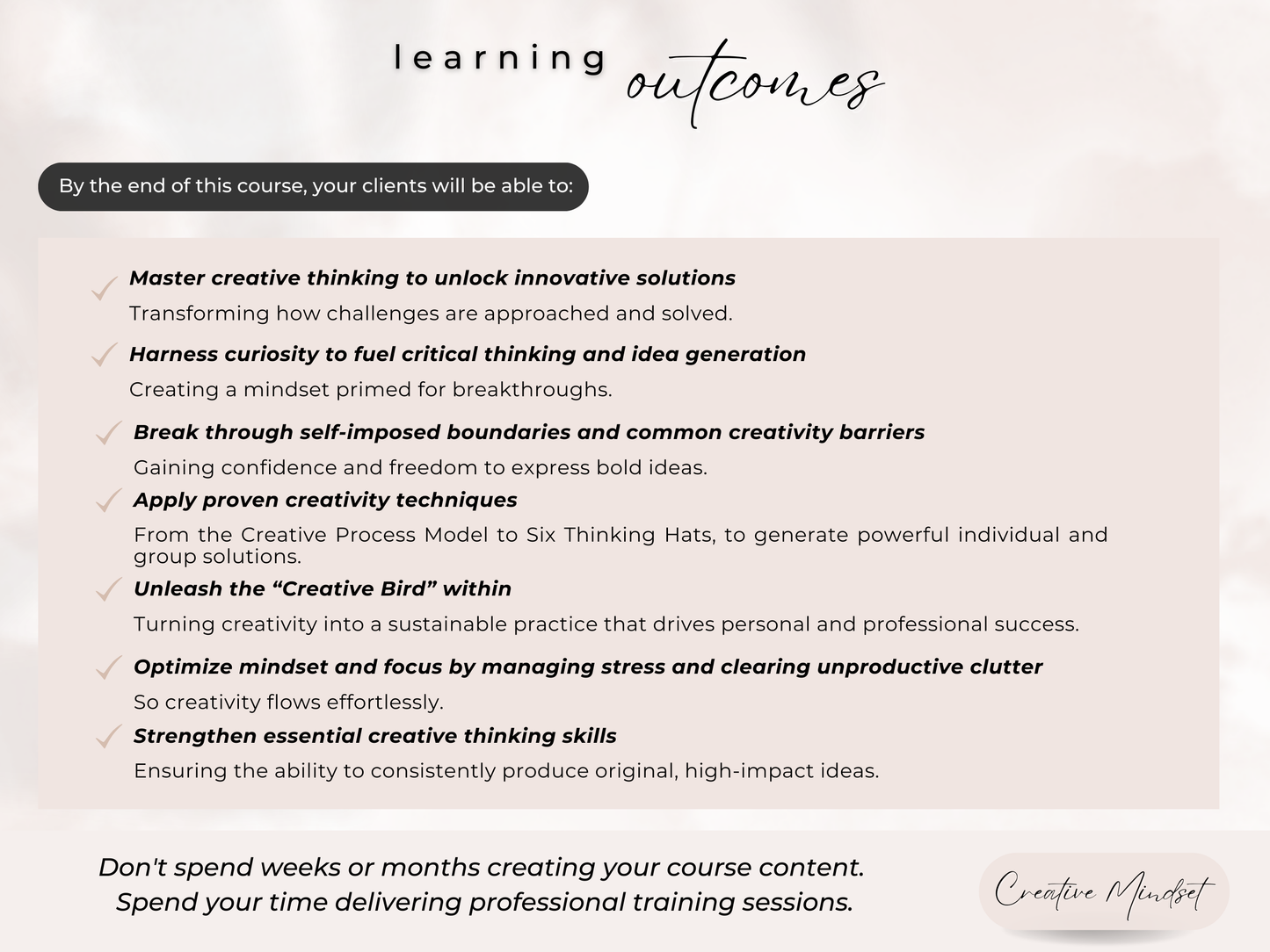 Creative Mindset PLR Course