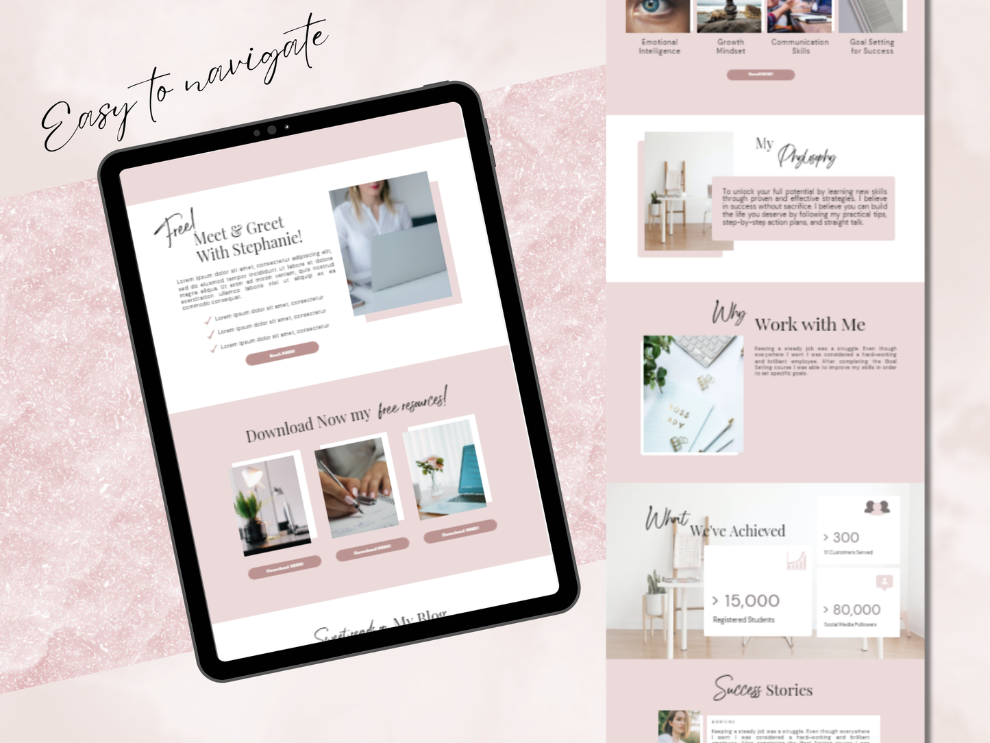 Canva Website Template - Rosie