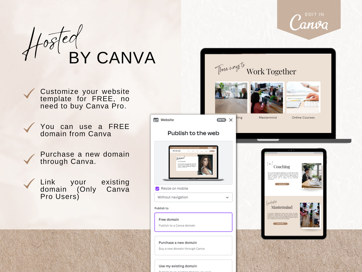 Canva Website Template - Neutral