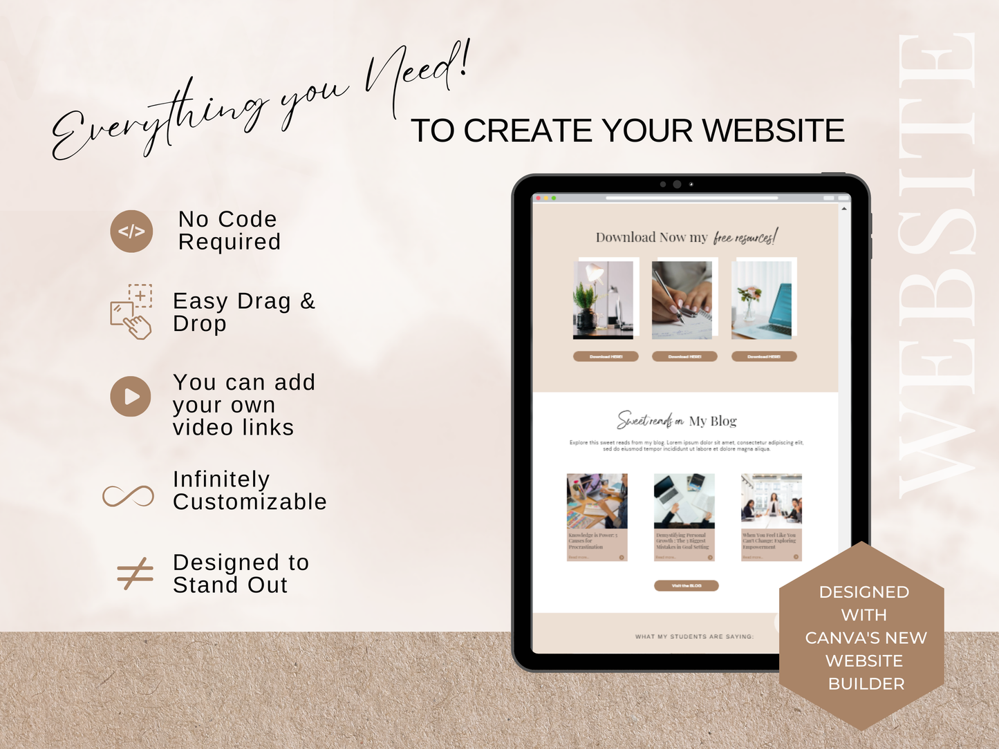 Canva Website Template - Neutral